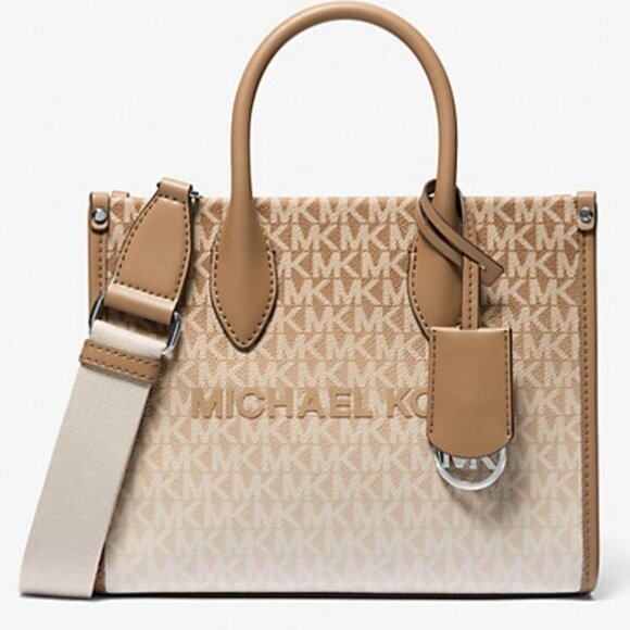 Michael Kors Handbags - Mirella Small Ombré Signature Logo Crossbody Bag HUSK New